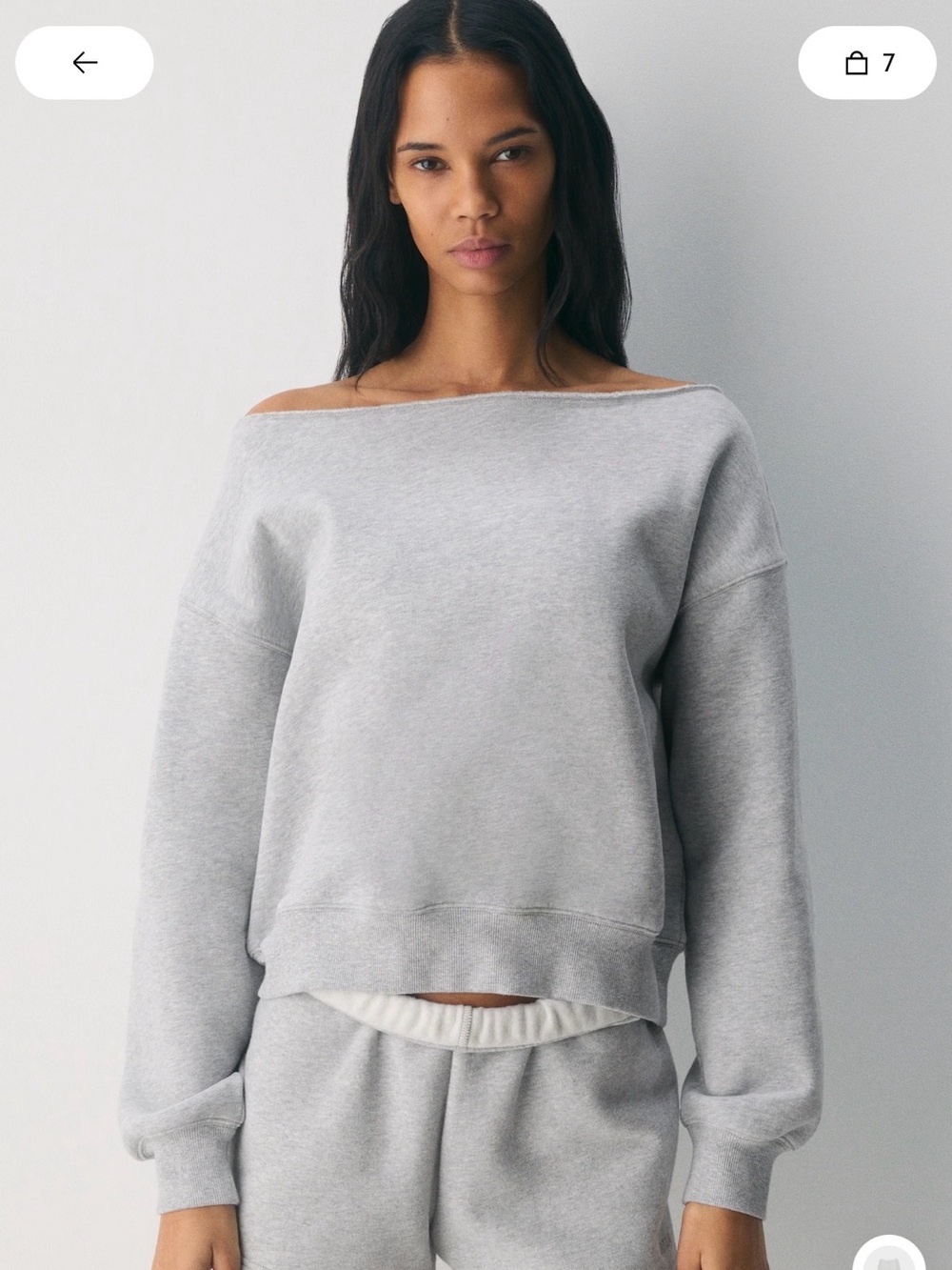 Aritzia Cozy Fleece off the shoulder Sweatshirt brand new with tags size small